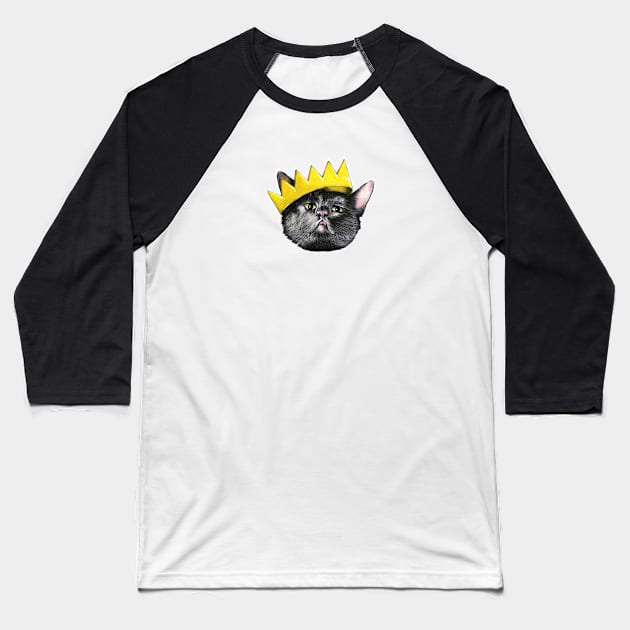 Black Cats Rule Baseball T-Shirt by natearts
